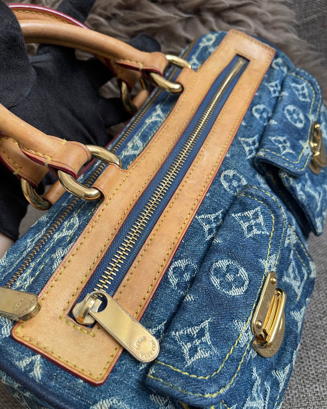 Preloved Authentic Louis Vuitton Neo Speedy Monogram Denim Handbag