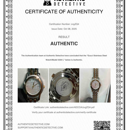 Preloved Authentic Gucci Stainless Steel/Model 5500L