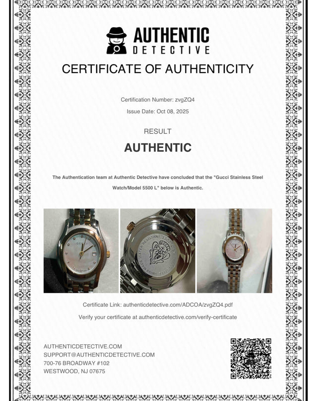 Preloved Authentic Gucci Stainless Steel/Model 5500L
