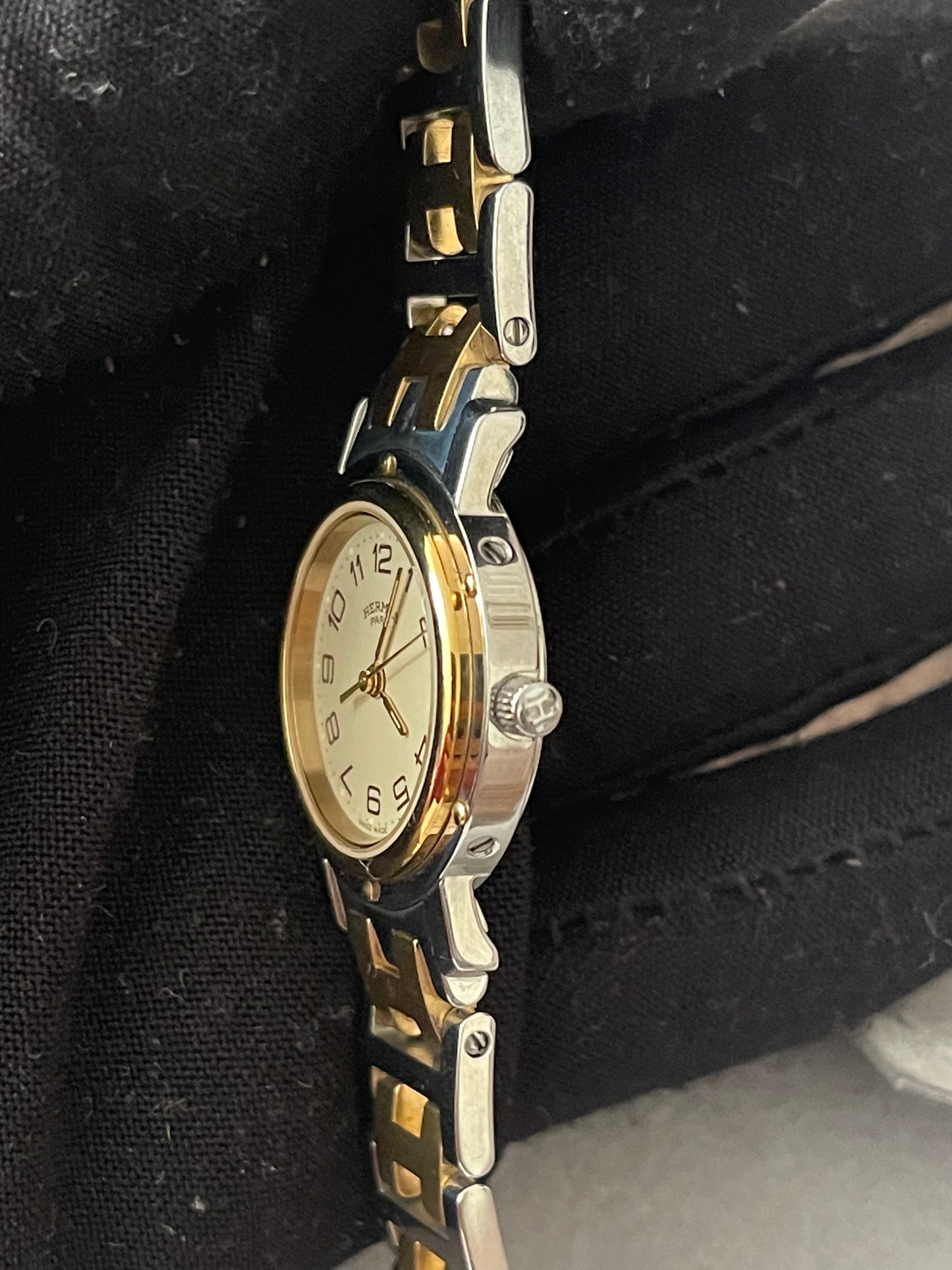 Preloved Authentic Hermès Clipper Watch (2-Tone)