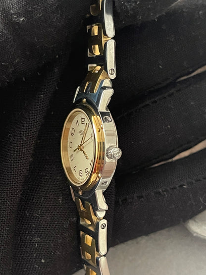 Preloved Authentic Hermès Clipper Watch (2-Tone)