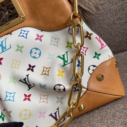 Preloved Authentic Louis Vuitton Monogram Multicolore Judy MM – White