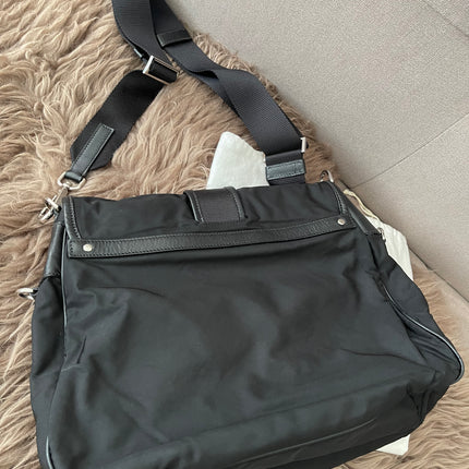 Preloved Authentic  Prada Tessuto Nylon and Saffiano Leather Messenger Bag