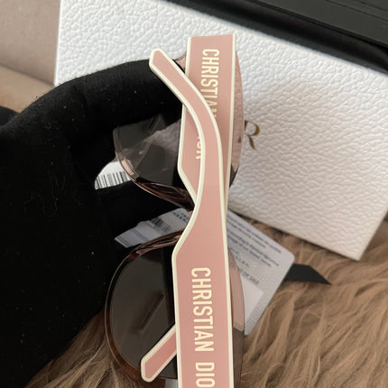 PRELOVED AUTHENTIC DiorPacific B2I Transparent Pink Butterfly Sunglasses