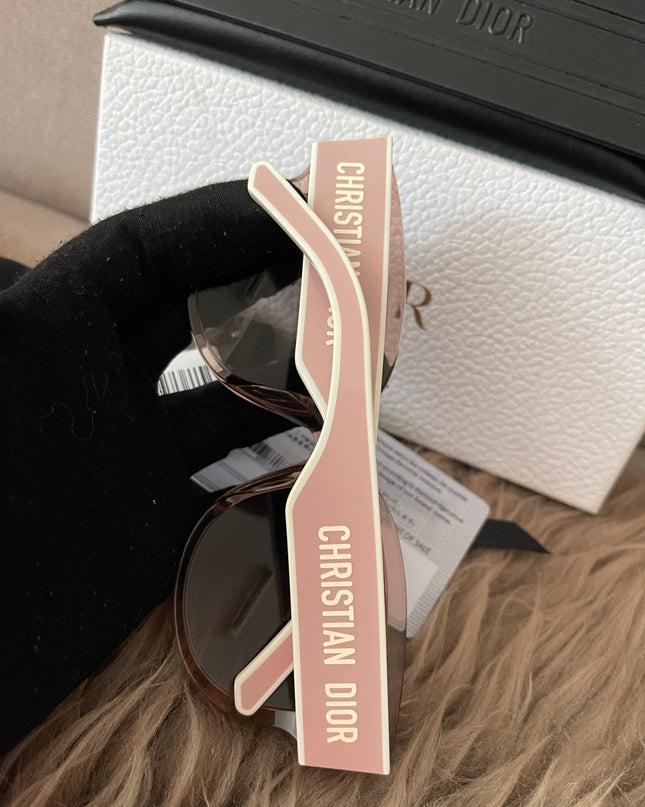 PRELOVED AUTHENTIC DiorPacific B2I Transparent Pink Butterfly Sunglasses