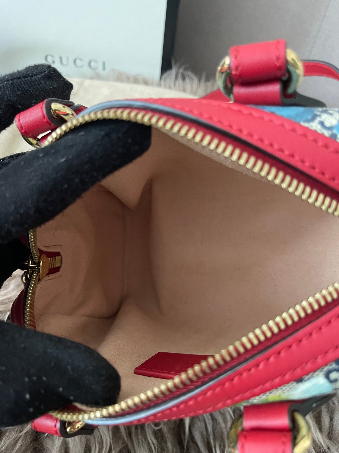 Preloved Authentic Gucci GG Blooms Mini Boston Bag