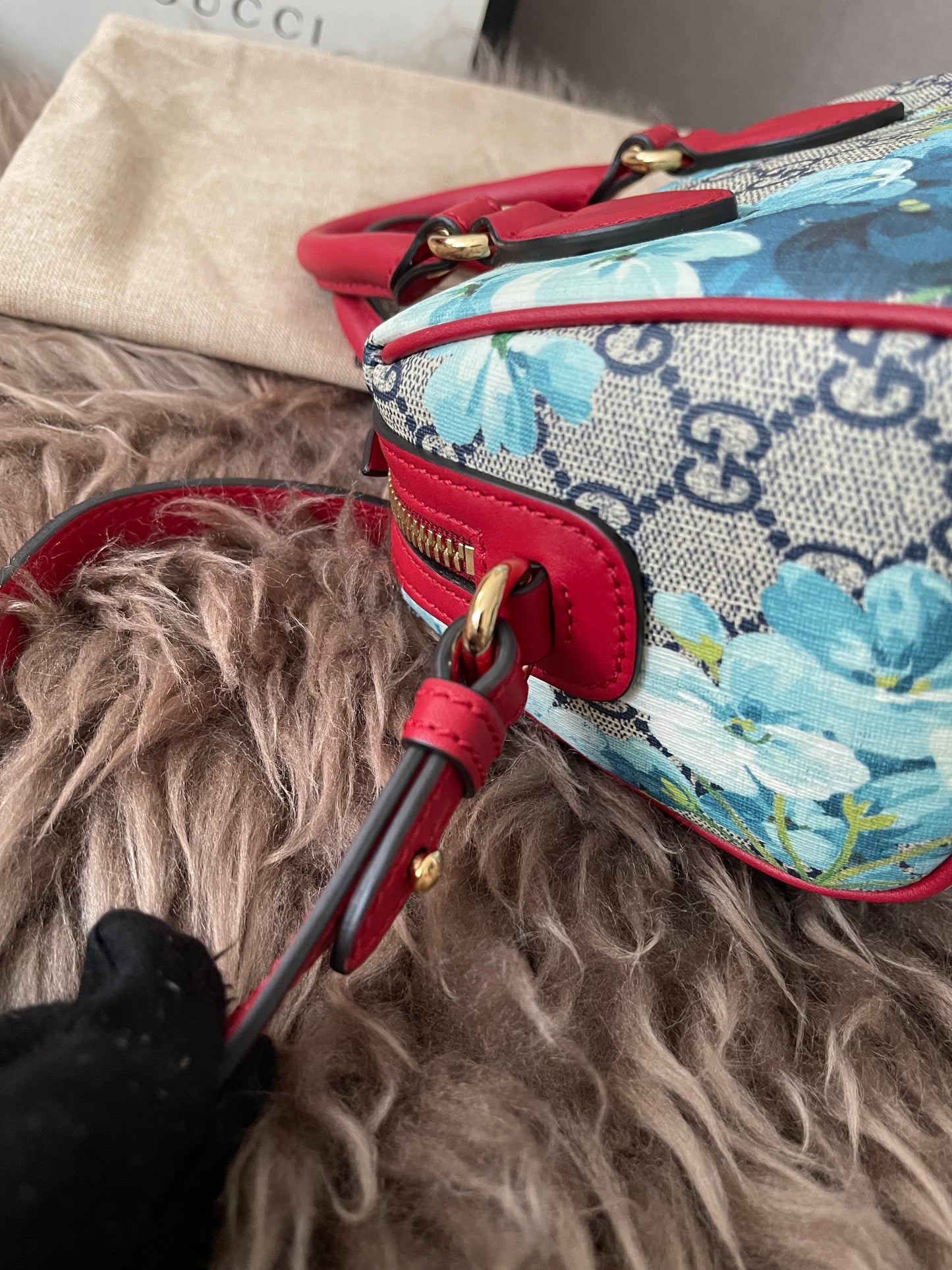 Preloved Authentic Gucci GG Blooms Mini Boston Bag