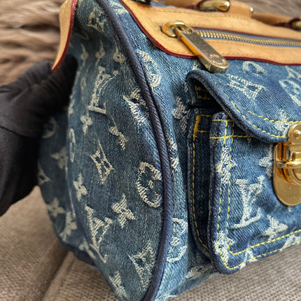Preloved Authentic Louis Vuitton Neo Speedy Monogram Denim Handbag