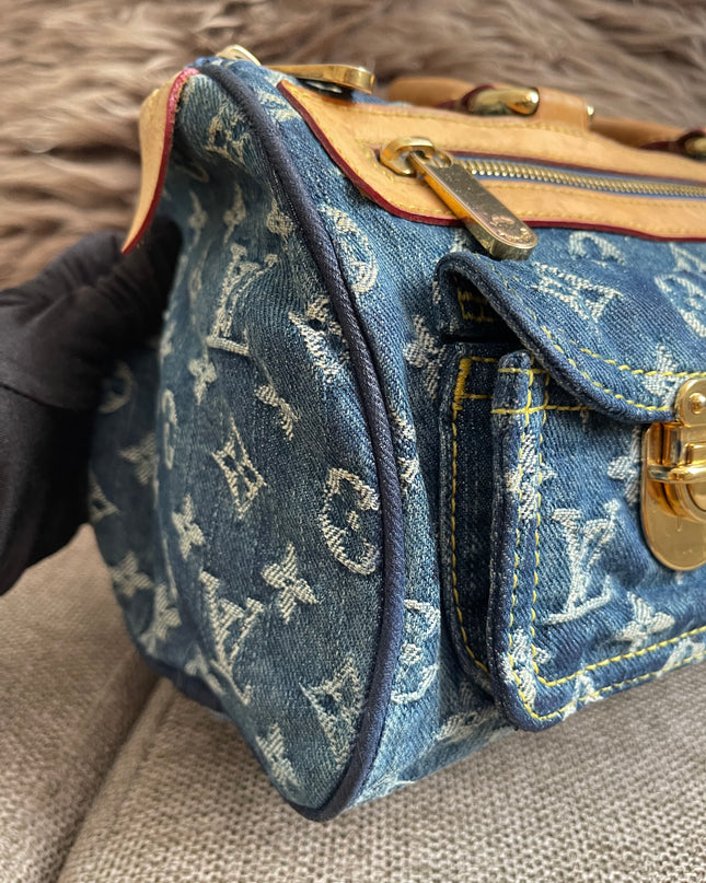 Preloved Authentic Louis Vuitton Neo Speedy Monogram Denim Handbag