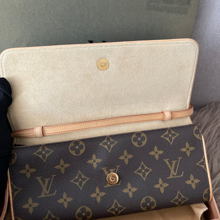 Preloved Authentic Louis Vuitton Monogram Pochette Twin PM cross body bag
