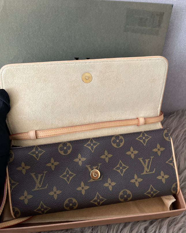 Preloved Authentic Louis Vuitton Monogram Pochette Twin PM cross body bag