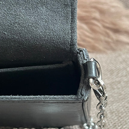 Preloved Authentic Louis Vuitton Félicie Pochette in Black Epi Leather