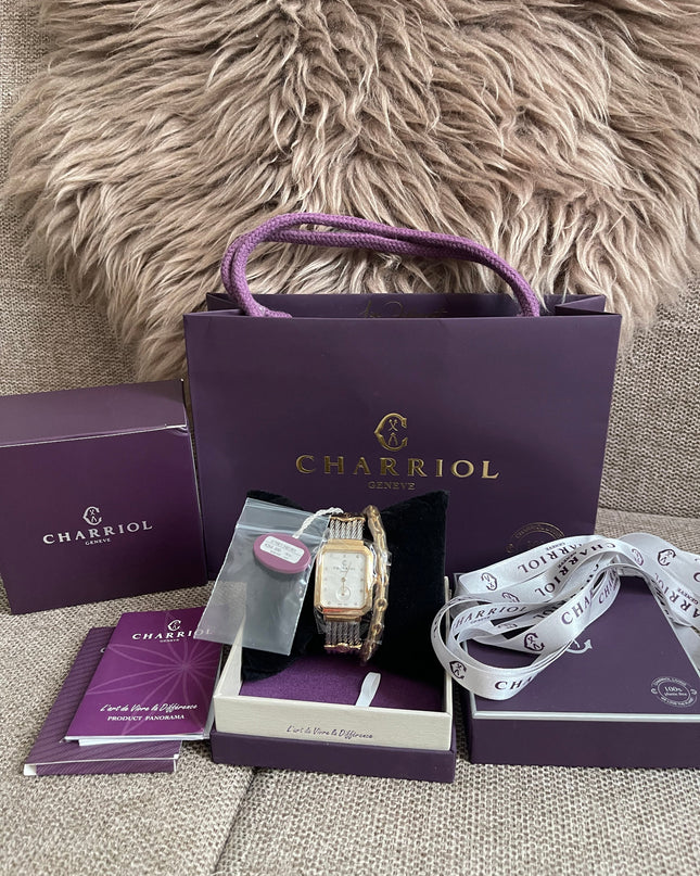 Preloved Authentic Charriol St-Tropez Ladies Watch — Two-Tone Silver Cable & Gold