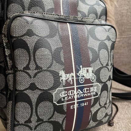 Preloved Authentic Coach Signature Varsity Stripe Flight Crossbody Bago