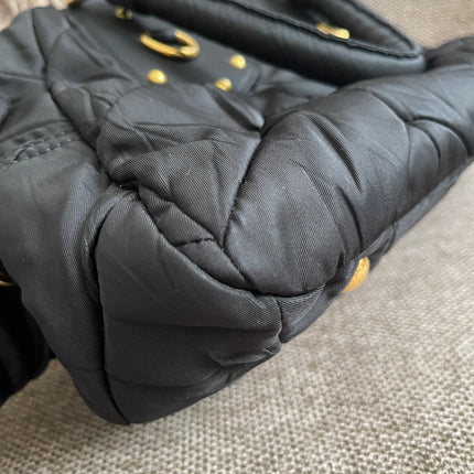 Preloved Authentic Prada Quilted Nylon Tessuto Bomber Bag – Black
