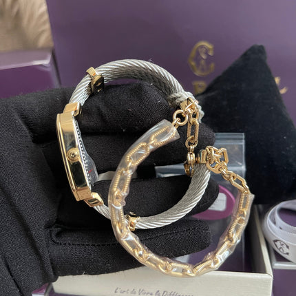 Preloved Authentic Charriol St-Tropez Ladies Watch — Two-Tone Silver Cable & Gold
