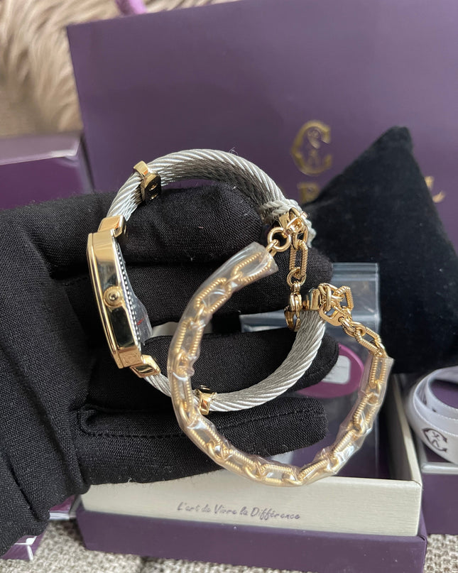 Preloved Authentic Charriol St-Tropez Ladies Watch — Two-Tone Silver Cable & Gold
