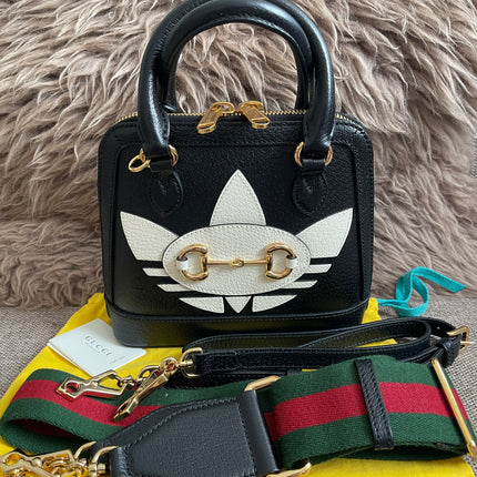 Preloved Authentic Gucci x Adidas Horsebit 1955 Mini Bag