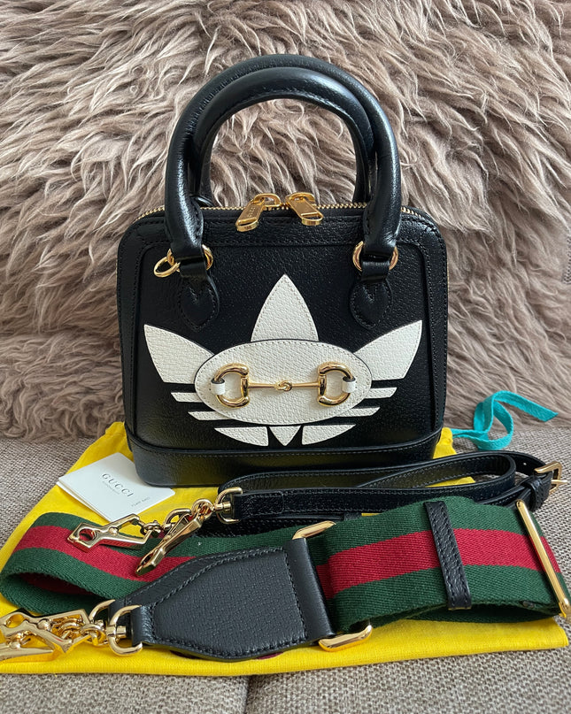 Preloved Authentic Gucci x Adidas Horsebit 1955 Mini Bag