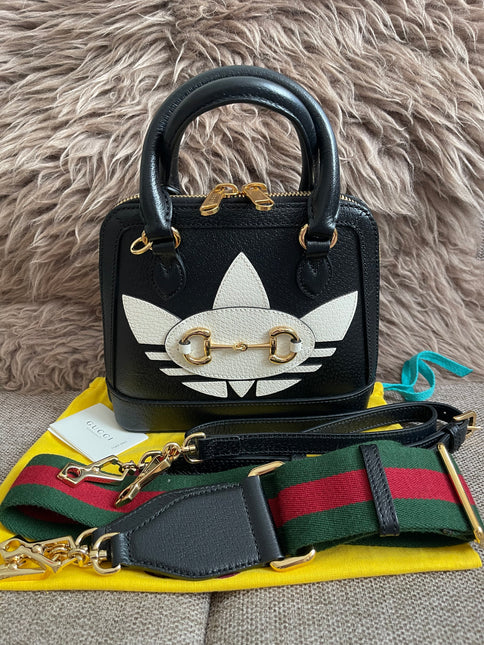 Preloved Authentic Gucci x Adidas Horsebit 1955 Mini Bag