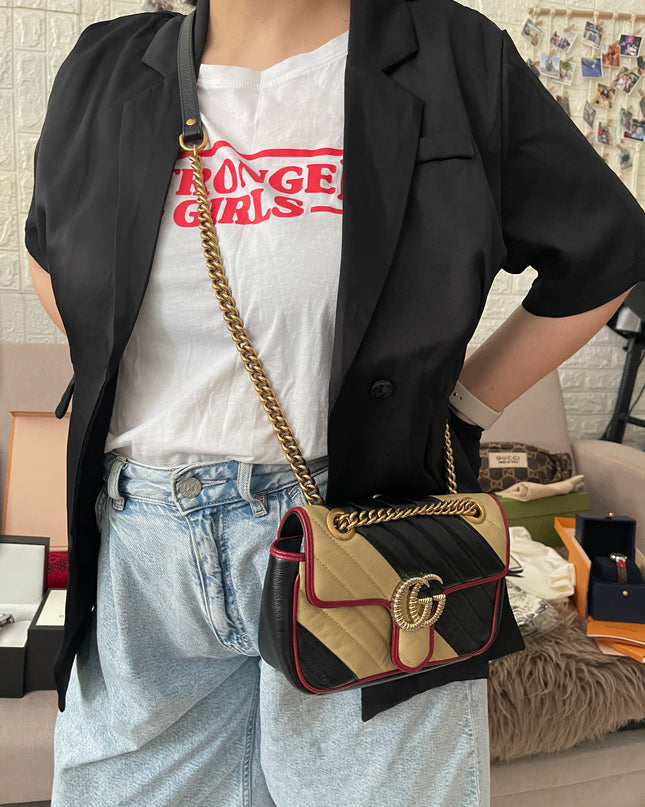 Preloved Authentic GUCCI GG Mini Marmont Matelassé Bag