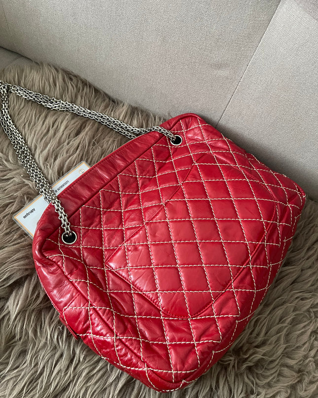 Preloved Authentic Chanel Reissue Camera Bag with silver-tone chain straps