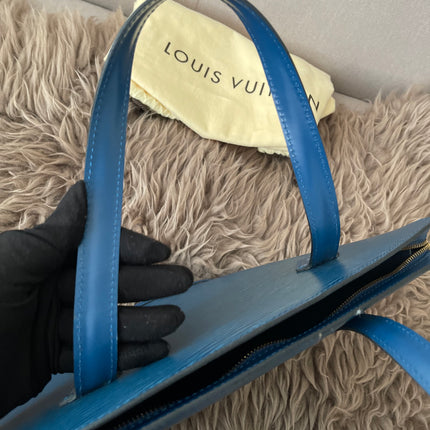 Preloved Authentic Louis Vuitton Saint Jacques bag in blue Epi leather