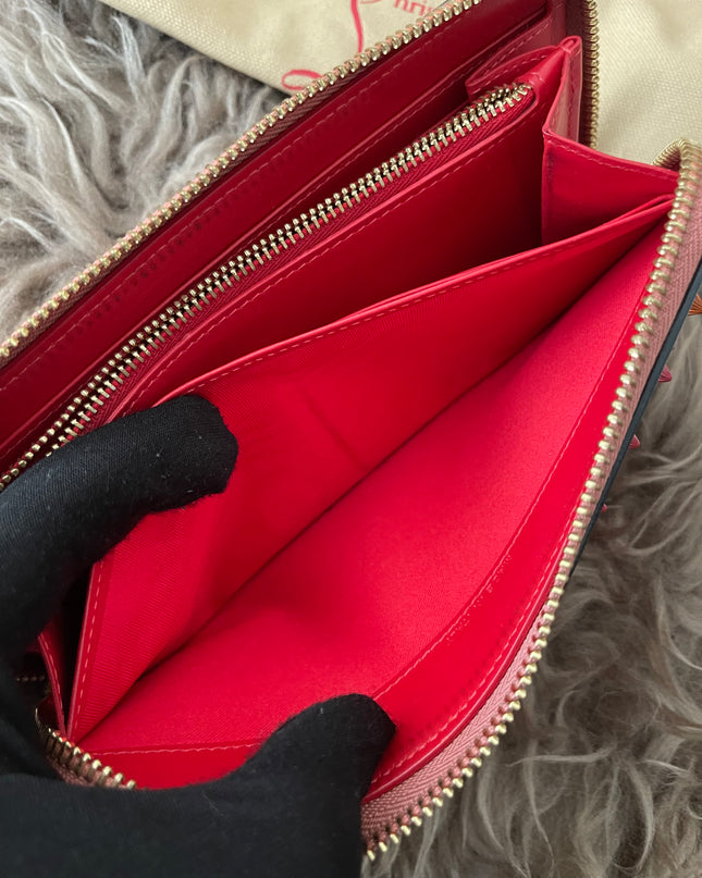 Preloved Authentic Christian Louboutin Panettone zip-around long wallet