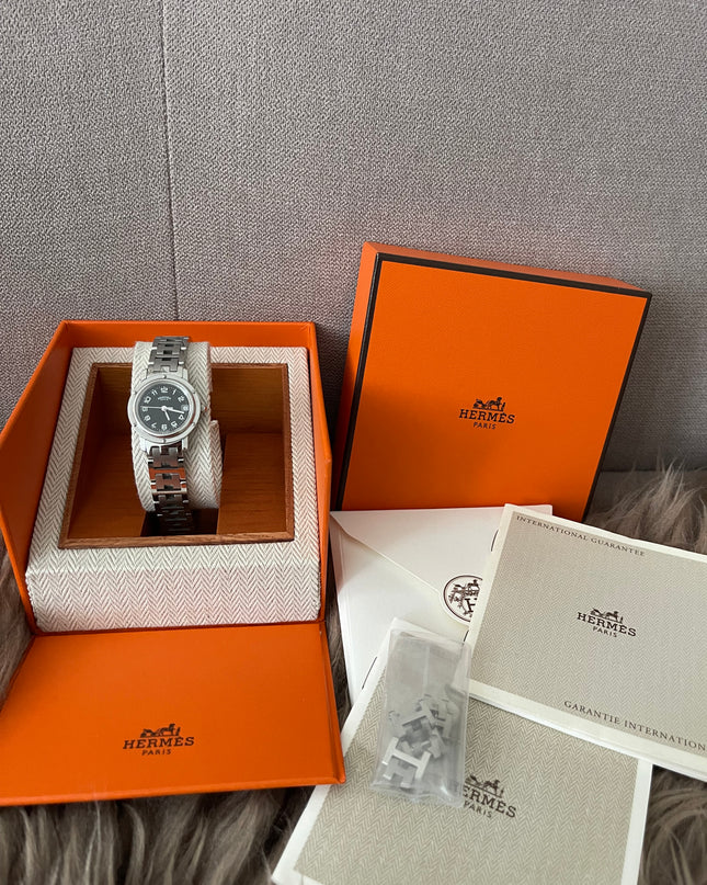 Preloved Authentic Hermes Stainless Steel Clipper 24mm Watch