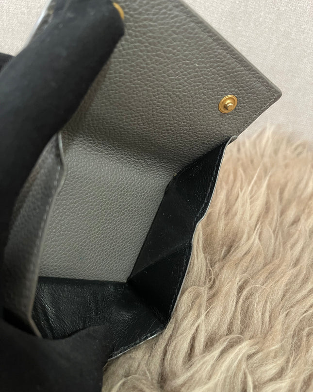 Preloved Authentic Yves Saint Laurent Trifold Compact Wallet