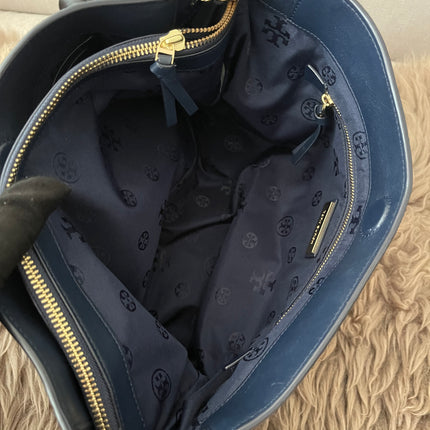 Authentic Preloved Tory Burch Marion Suede Tote
