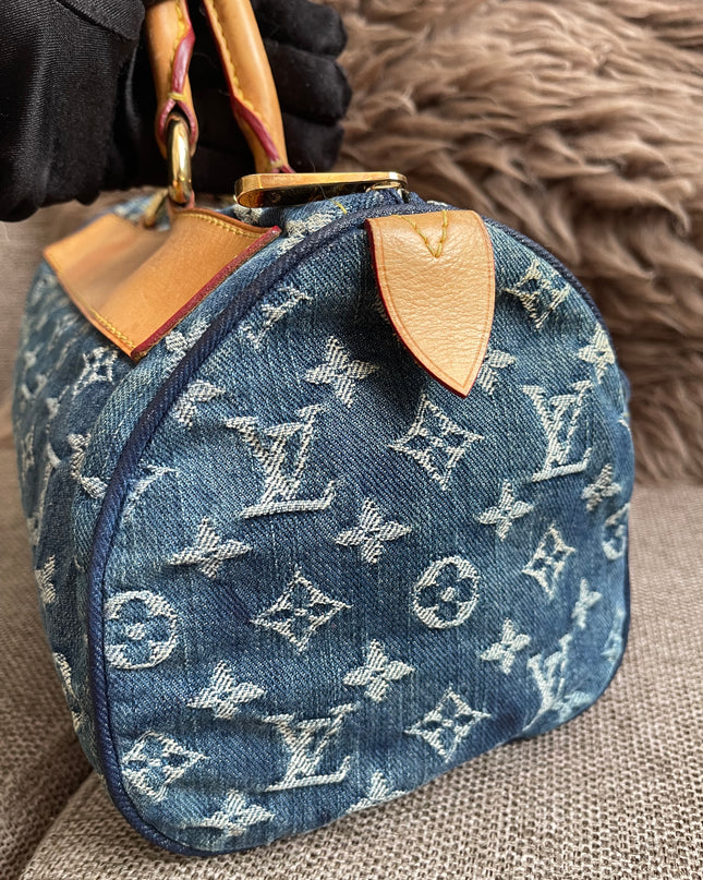 Preloved Authentic Louis Vuitton Neo Speedy Monogram Denim Handbag