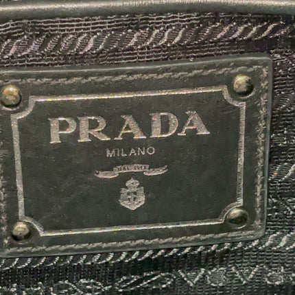 Preloved Authentic Prada Tessuto Nylon Tote Bag Black with Crossbody Strap