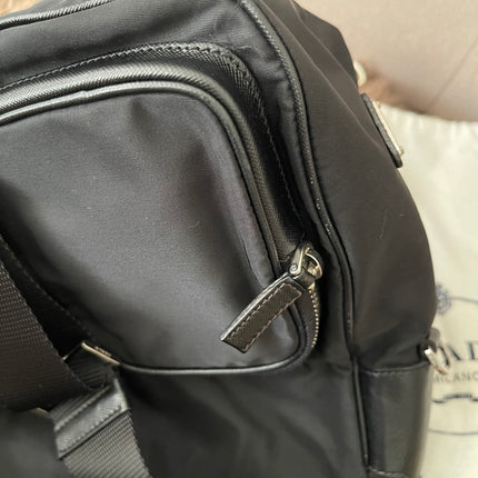 Preloved Authentic  Prada Tessuto Nylon and Saffiano Leather Messenger Bag