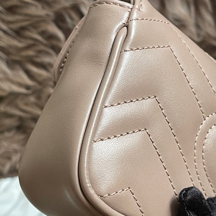 Preloved Authentic Gucci Mini GG Marmont Shoulder Bag in Matelassé Chevron Leather — Brand New