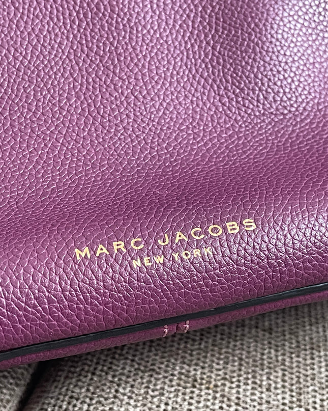 Preloved Authentic Marc Jacobs Interlock Saddle Bag in Plum