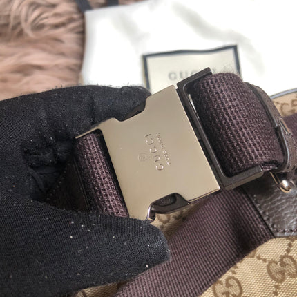 Preloved Gucci Waist Belt Bag GG Canvas