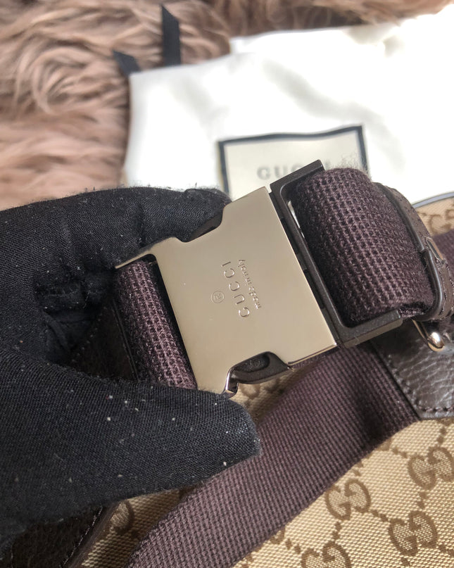 Preloved Gucci Waist Belt Bag GG Canvas