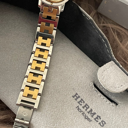 Preloved Authentic Hermès Clipper Watch (2-Tone)