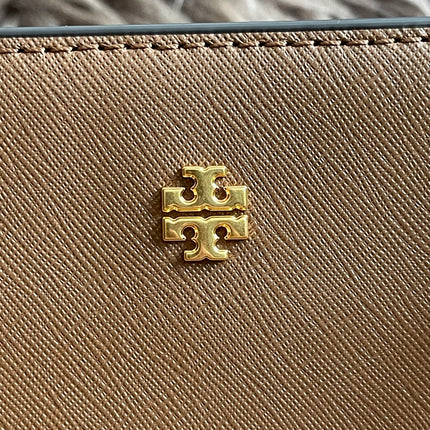 Preloved Authentic Tory Burch Emerson Tote in Light Taupe