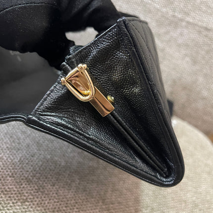 Preloved Authentic Chanel Boy Long Wallet with Chain Strap (WOC Style)