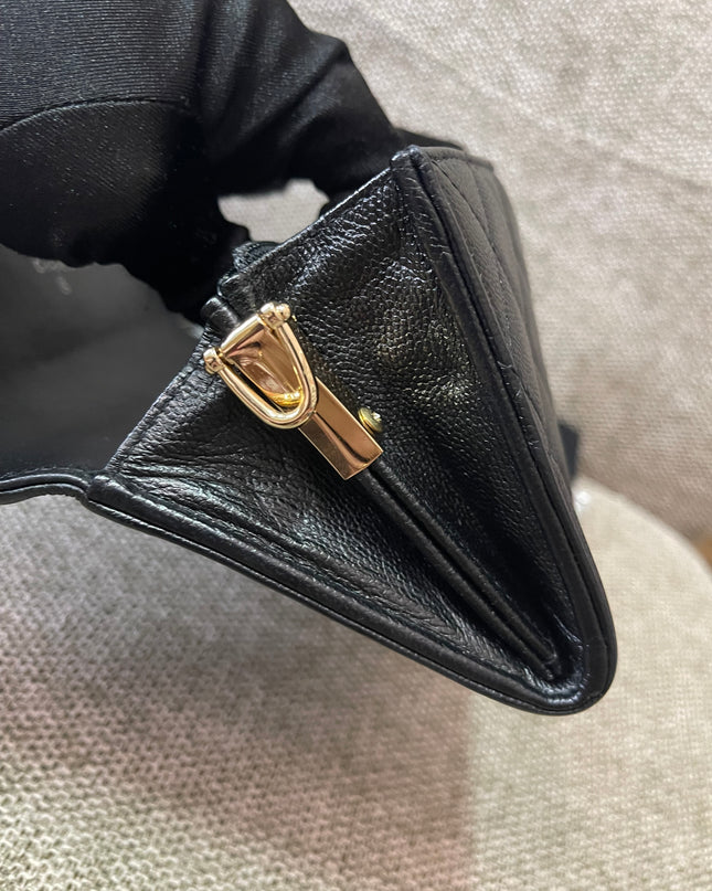 Preloved Authentic Chanel Boy Long Wallet with Chain Strap (WOC Style)