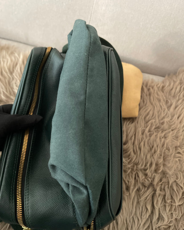 Preloved Authentic Louis Vuitton Green Taiga Leather Reporter PM Messenger Bag