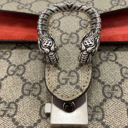Preloved Authentic Gucci Red/Beige GG Supreme Mini Dionysus