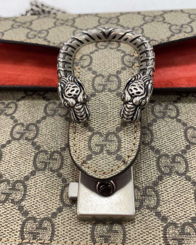 Preloved Authentic Gucci Red/Beige GG Supreme Mini Dionysus