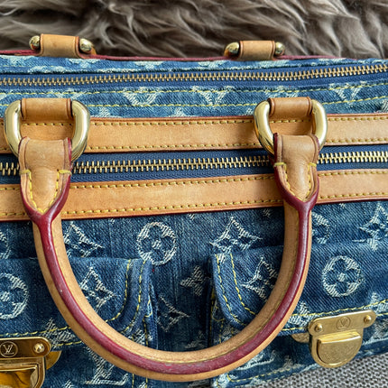 Preloved Authentic Louis Vuitton Neo Speedy Monogram Denim Handbag