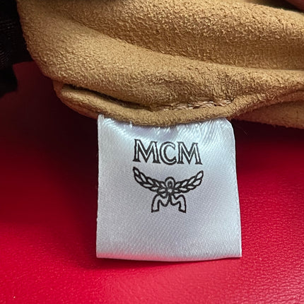 Preloved Authentic MCM Patricia Top Handle Bag – Fiesta Red with Cognac Visetos Panel