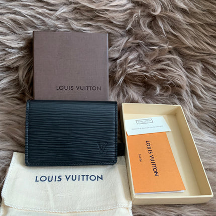 Louis Vuitton Epi Epi Leather Card Case Black