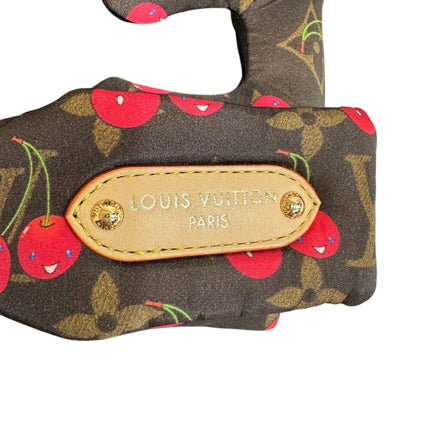 Preloved Authentic LOUIS VUITTON Louis Vuitton Pool Pillow, Takashi Murakami Monogram Cherry Mules, Black, Women's