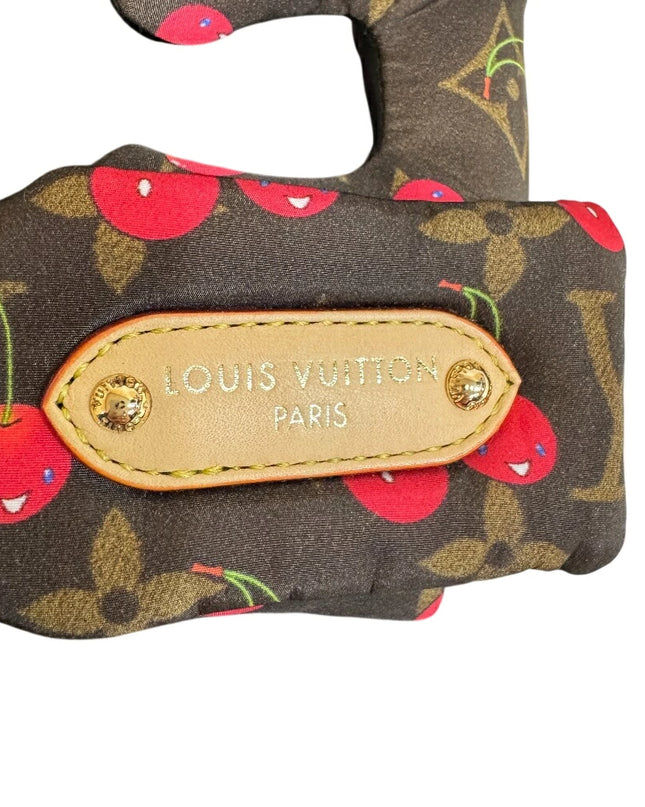 Preloved Authentic LOUIS VUITTON Louis Vuitton Pool Pillow, Takashi Murakami Monogram Cherry Mules, Black, Women's